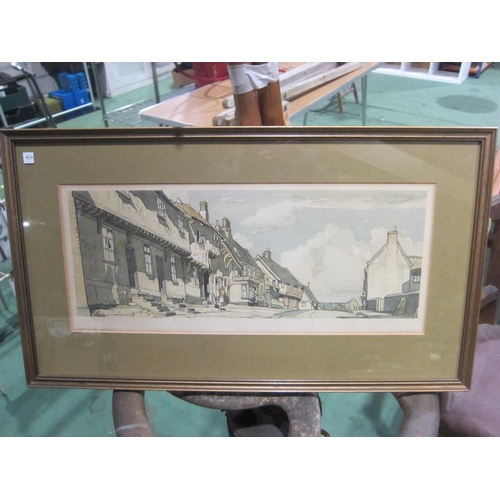 7074 - Two framed and glazed carriage prints depicting Woodbridge & Debenham, Suffolk. From watercolours by... 