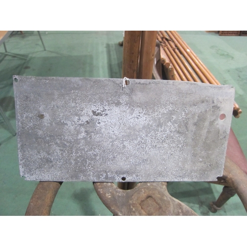 7083 - A cast alloy omnibus/tram sign - All Cars Stop Here, 38cm x 19cm