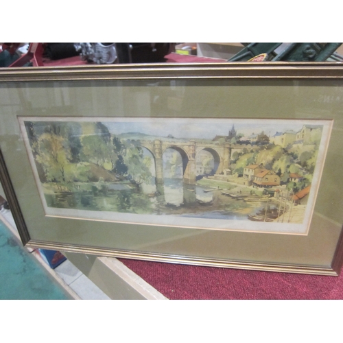 7090 - Two framed and glazed carriage prints depicting Wivenhoe Essex and 'Travel in 1895' - East & West Ju... 