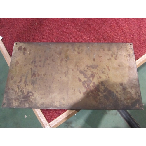 7094 - A brass Grafton Cranes Ltd, Bedford load chart showing free and blocked loads in tons, 35cm x 19cm