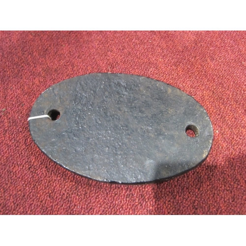 7097 - A cast iron reproduction shed plate 34A - Kings Cross Top Shed