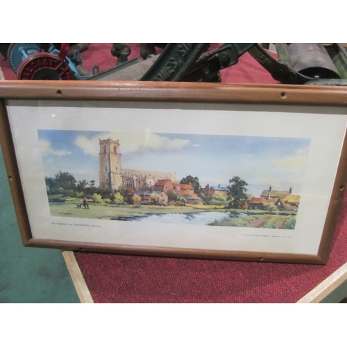 7099 - Two framed and glazed carriage prints depicting Blythburgh near Halesworth and Lowestoft, Suffolk. F... 