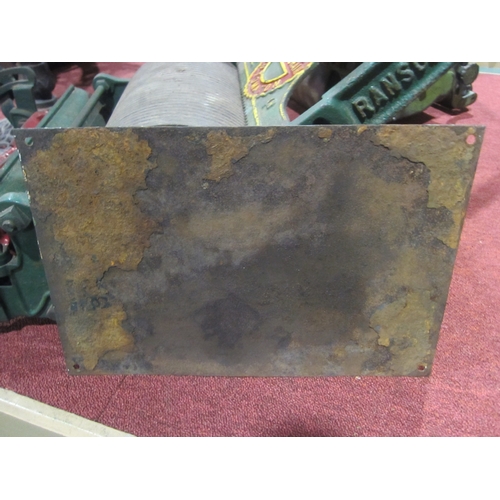 7103 - A green enamel BR (S) 'Tickets Enquiries' sign, 36cm x 25cm