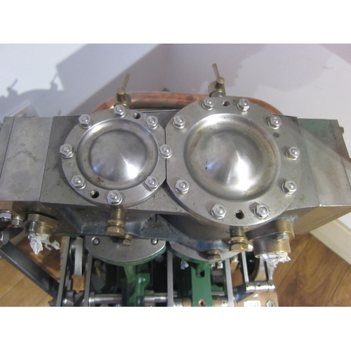 7021 - An exhibition quality Stuart 6A marine vertical twin cylinder compound steam launch engine. The 6A i... 