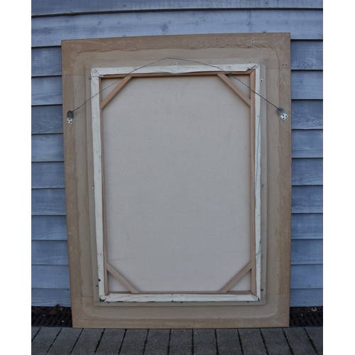 5037 - WUDNATA 2005 Contemporary making offerings to the gods, Bali temple in jungle with volcano to backgr... 