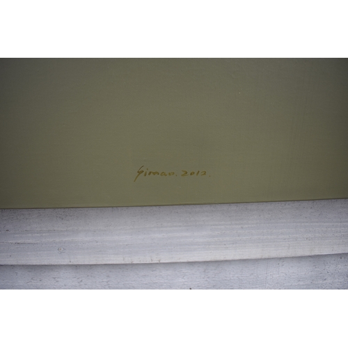 5013 - HUANG SIMAO (b.1967) Jingdezhen (China) Contemporary Artist: Oil painting from the 