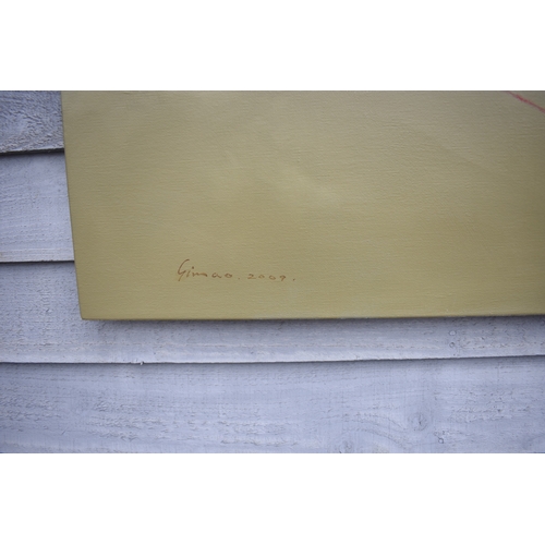 5015 - HUANG SIMAO (b.1967) Jingdezhen (China) Contemporary Artist: Oil painting from the 