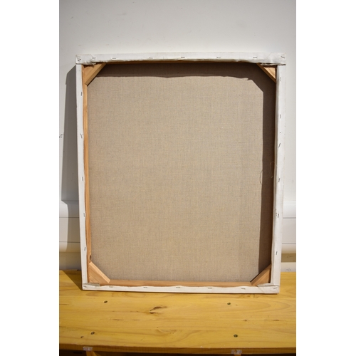 5025 - VIZAT RUNGPAYAK Thai Contemporary Artist: painting depicting a solemn ritual like scene. The central... 