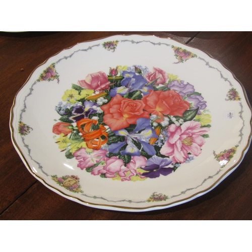 1020 - A set of Royal Albert limited edition plates with transfer printed floral scenes, by Sara Anne Schof... 