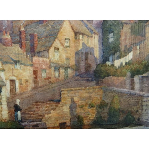 1027 - WITHDRAWN : ALBERT MOULTON FOWERAKER (1873-1942): A watercolour 'Sunset Mill Pond Swanage', signed l... 