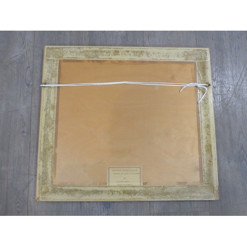 1018 - ROBERT HARDIE-CONDIE (Scottish 1989-1981) A framed and glazed pen, ink and watercolour titled 'Sunsh... 