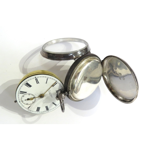 6057 - A silver cased T.T. Clarke of London pocket watch