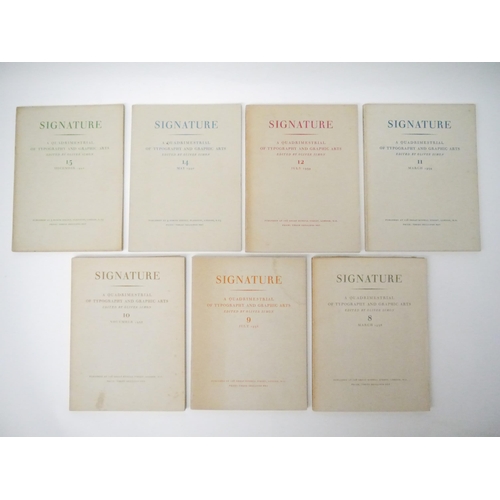 5028 - 'Signature: A Quadrimestrial of Typography and Graphic Arts', edited Oliver Simon, London, Curwen Pr... 