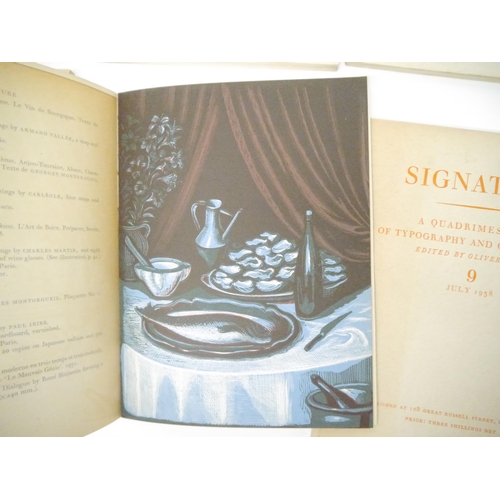 5028 - 'Signature: A Quadrimestrial of Typography and Graphic Arts', edited Oliver Simon, London, Curwen Pr... 