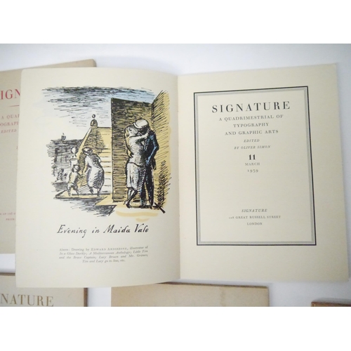 5028 - 'Signature: A Quadrimestrial of Typography and Graphic Arts', edited Oliver Simon, London, Curwen Pr... 