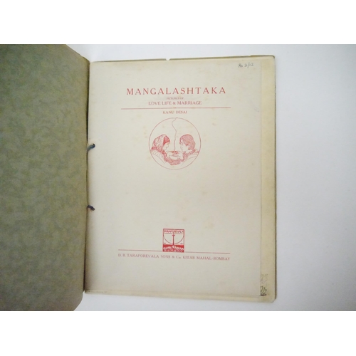 5039 - (India.) Kanu Desai: 'Mangalashtaka. Pictures of Love Life & Marriage.', Bombay, Taraporevala & Sons... 