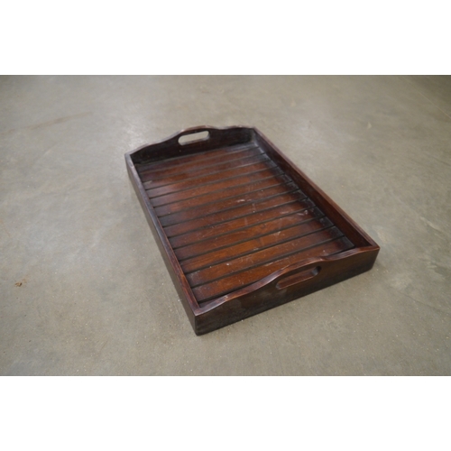 2046 - A wooden slatted tray
