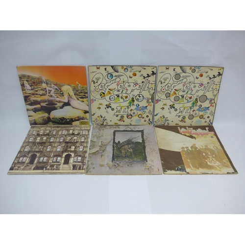 8180 - LED ZEPPELIN: A collection of six LPs to include 'Physical Graffiti' German pressing in die-cut slee... 