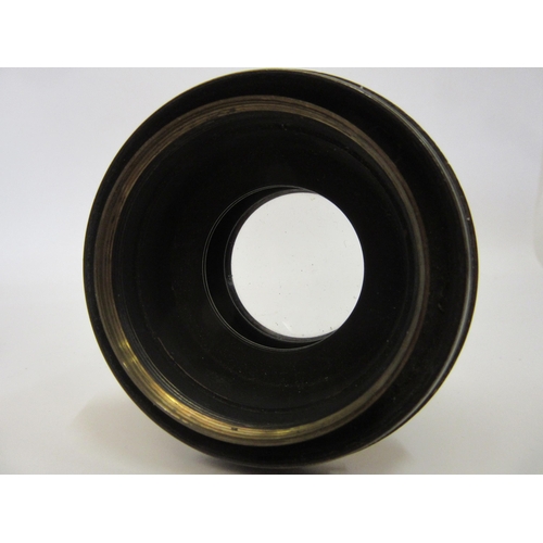 7006 - A late 19th Century Ross of London Rapid Symmetrical 8½ x 6½ brass lens, with slot for stops, serial... 