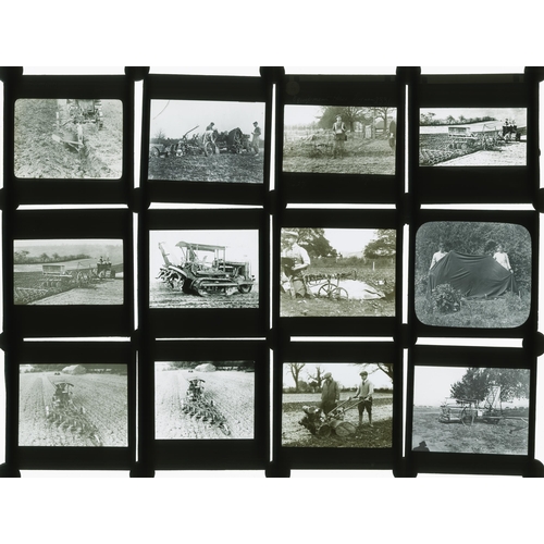 7029 - (Agriculture, farming, local interest) A collection of early 20th Century Magic Lantern glass slides... 