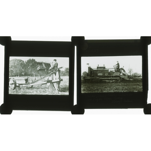 7029 - (Agriculture, farming, local interest) A collection of early 20th Century Magic Lantern glass slides... 