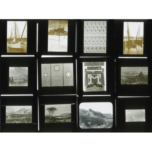 7028 - A good collection of Magic Lantern glass slides of varying world wide interest, includes images of b... 