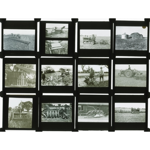 7029 - (Agriculture, farming, local interest) A collection of early 20th Century Magic Lantern glass slides... 