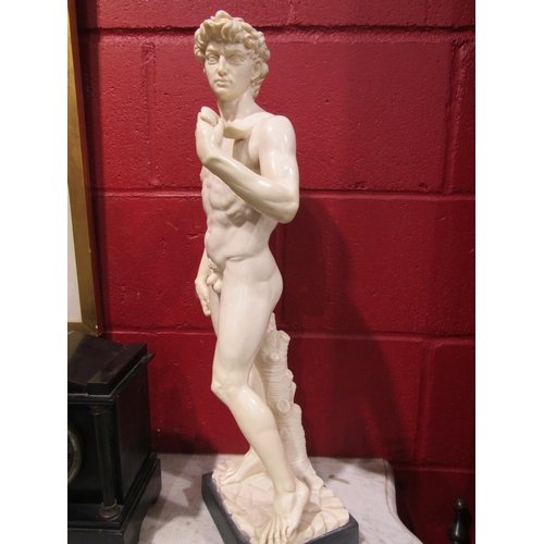 4030 - WITHDRAWN - After A.Santini a resin model sculpture of David, 65cm