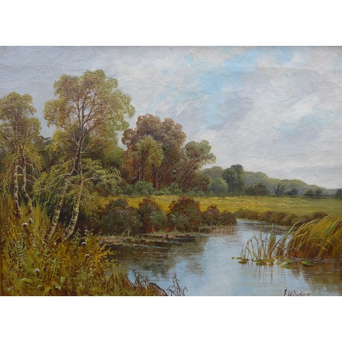 9024 - Two late 19th/early 20th Century oils on canvas - PERCY LIONEL (XIX/XX) 'Womack Broad', signed botto... 