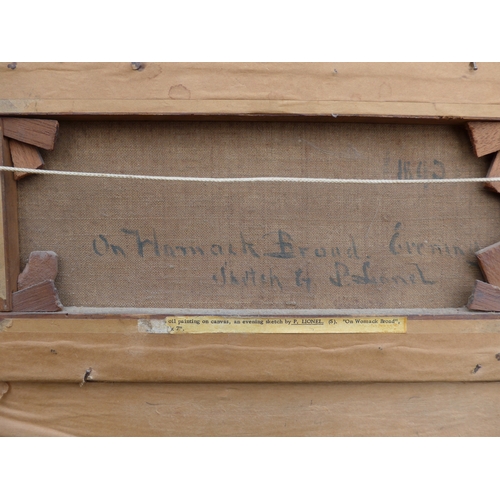 9024 - Two late 19th/early 20th Century oils on canvas - PERCY LIONEL (XIX/XX) 'Womack Broad', signed botto... 