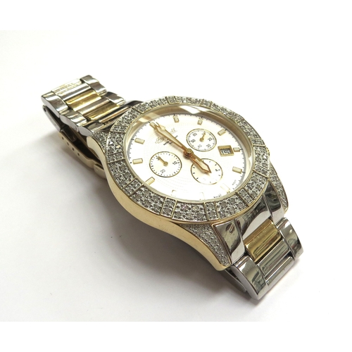6133 - A Gent's Ingersoll wristwatch with diamond set bezel