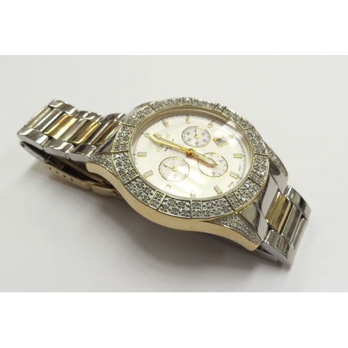 6133 - A Gent's Ingersoll wristwatch with diamond set bezel