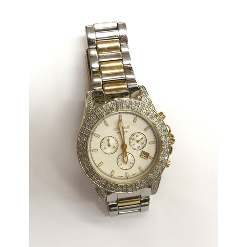 6133 - A Gent's Ingersoll wristwatch with diamond set bezel