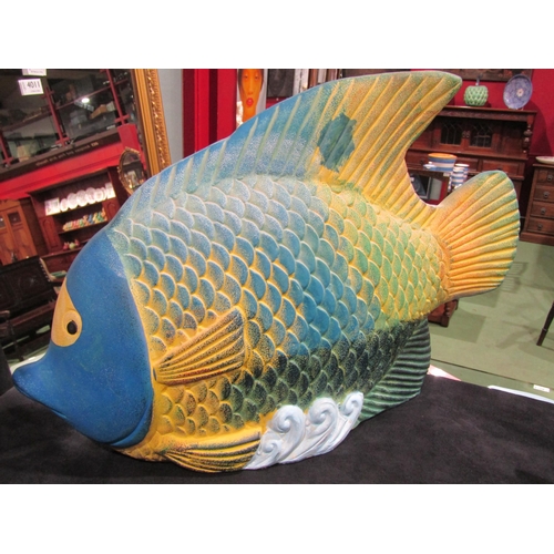 4006 - Four ceramic tropical fish, largest 36cm tall (4)