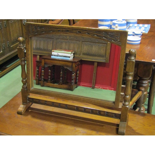 4018 - A free-standing Old Charm cheval mirror and an Old Charm table-top mirror (2)