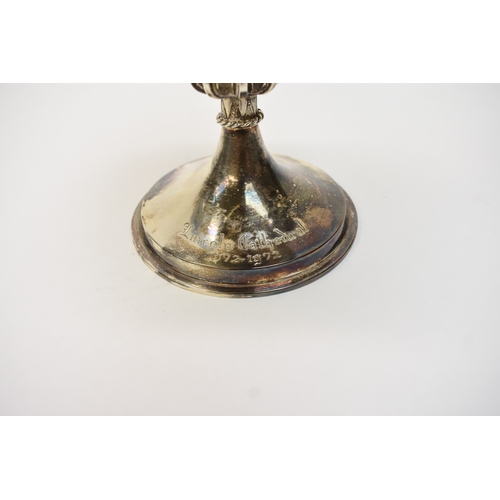 8025 - An  Albert Edward Jones, 900th Anniversary Lincoln Cathedral silver goblet designed after the Lincol... 