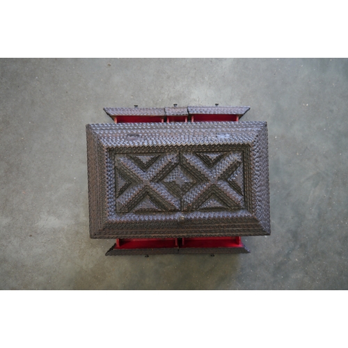 2006 - A 19th Century Tramp Art box with drawers to both sides
