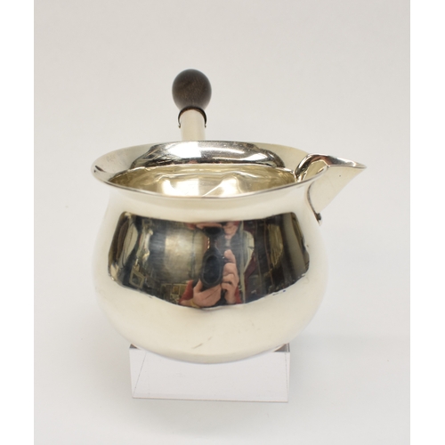 8048 - A Theodore Rossi silver brandy warmer, London 1904, base marked Rossi Norwich, 5.5cm tall, 6.7cm dia... 