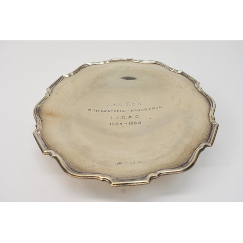 8053 - A Barker Brothers Silver Ltd silver comport with engraved details 