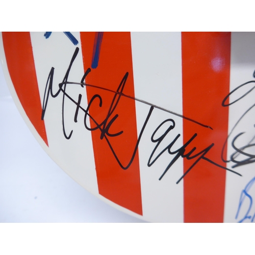 8288 - The Rolling Stones signed guitar - A Les Paul style electric guitar in American stars and stripes fi... 