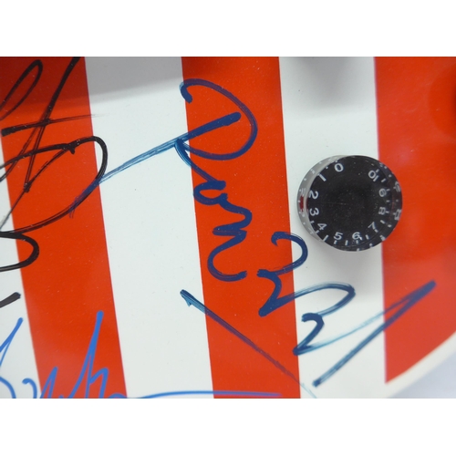 8288 - The Rolling Stones signed guitar - A Les Paul style electric guitar in American stars and stripes fi... 