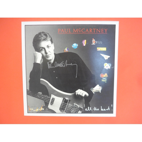 8294 - The Beatles interest - Paul McCartney autograph - An 'All The Best!' LP sleeve, signed to cover in s... 