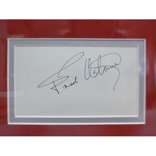 8295 - Ginger Rogers & Fred Astaire autographs - Two autograph album pages signed in black by Fred Astaire ... 