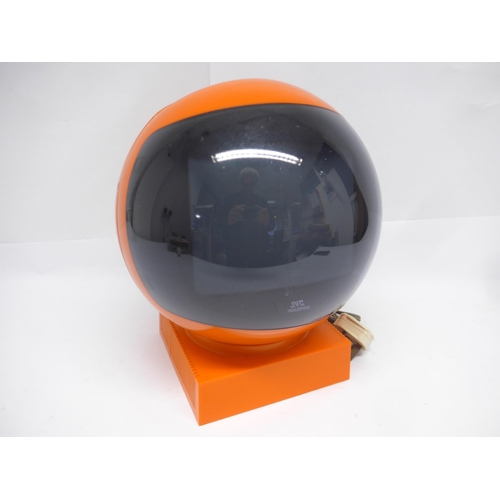 A 1970s JVC Videosphere 3240UK television in spherical orange plastic ...