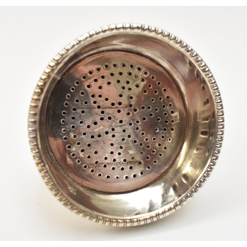 8014 - A Carden Terry & Jane Williams George III Irish silver wine funnel and circular stand, gadrooned bor... 