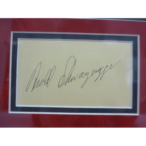 8285 - 'The Terminator' Arnold Schwarzenegger autograph - An autograph album page signed by Arnold Schwarze... 