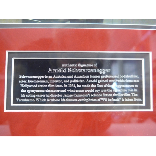 8285 - 'The Terminator' Arnold Schwarzenegger autograph - An autograph album page signed by Arnold Schwarze... 