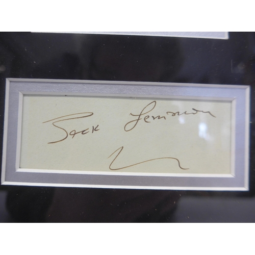 8281 - 'Some Like It Hot' cast autographs - Four autograph album pages or pieces of paper signed by the fil... 