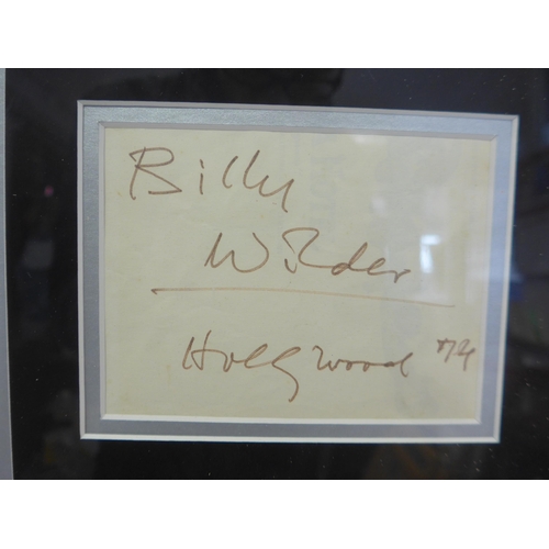 8281 - 'Some Like It Hot' cast autographs - Four autograph album pages or pieces of paper signed by the fil... 