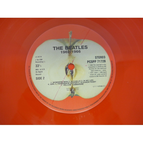 8154 - THE BEATLES: Two limited edition digitally remastered reissue LPs on coloured vinyl, comprising '196... 